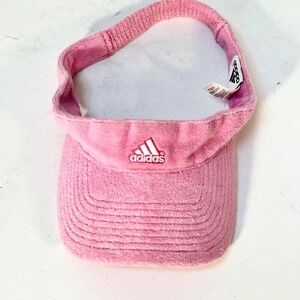 Adidas Pink Terry Cloth Tennis Sport Athletic Cap Visor Hat